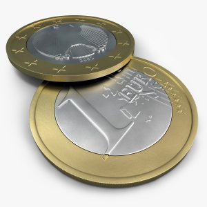 Euro coin 3D model