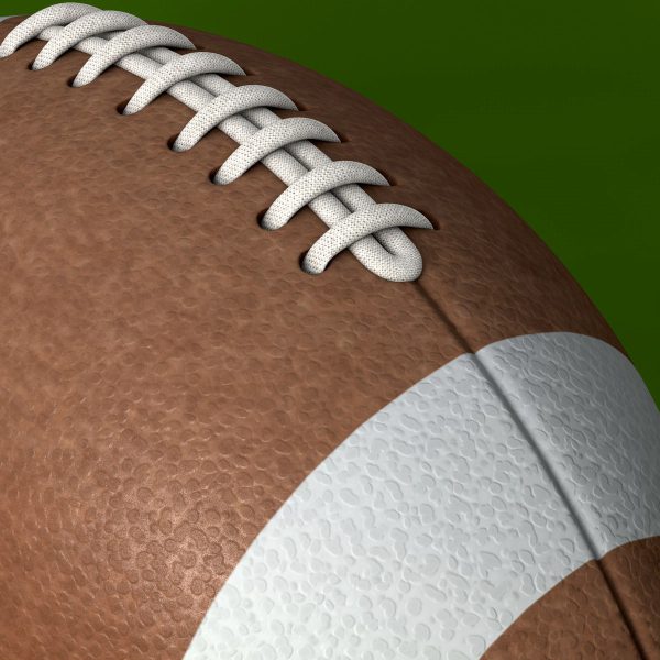 American football 3D model - cinema 4D