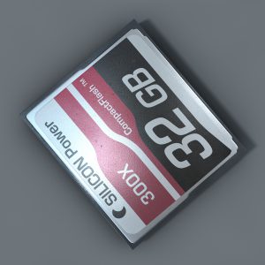 Compact flash card 3D model cinema 4d