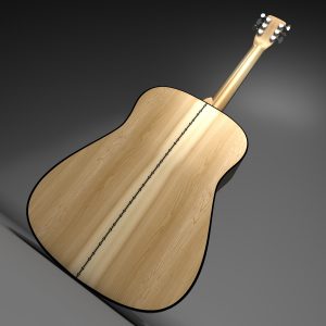guitar 3D model - cinema 4D