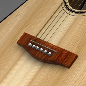 guitar 3D model - c4d