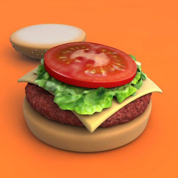 Hamburger 3D model c4d