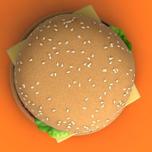 Hamburger 3D model cinema 4d