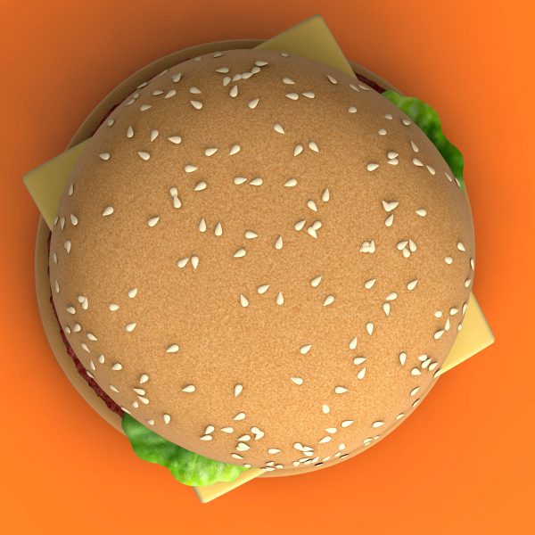 Hamburger 3D model cinema 4d