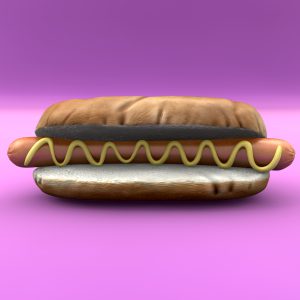 Hotdog 3D model cinema 4d