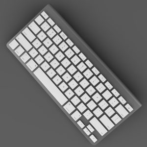Wireless Keyboard 3D model c4d