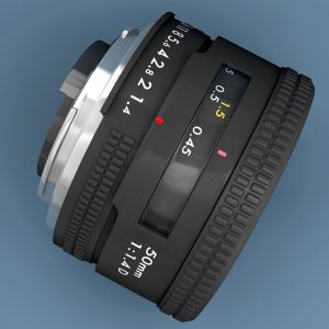 Lens 3D model cinema 4d