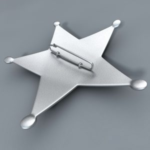 Sheriff Badge 3D model cinema 4d