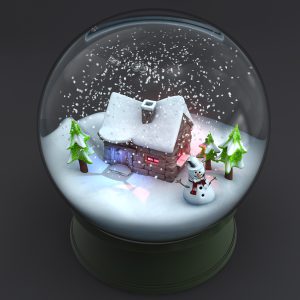 Christmas Globe 3D model c4d