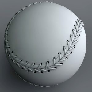 Baseball ball 3D model cinema 4d