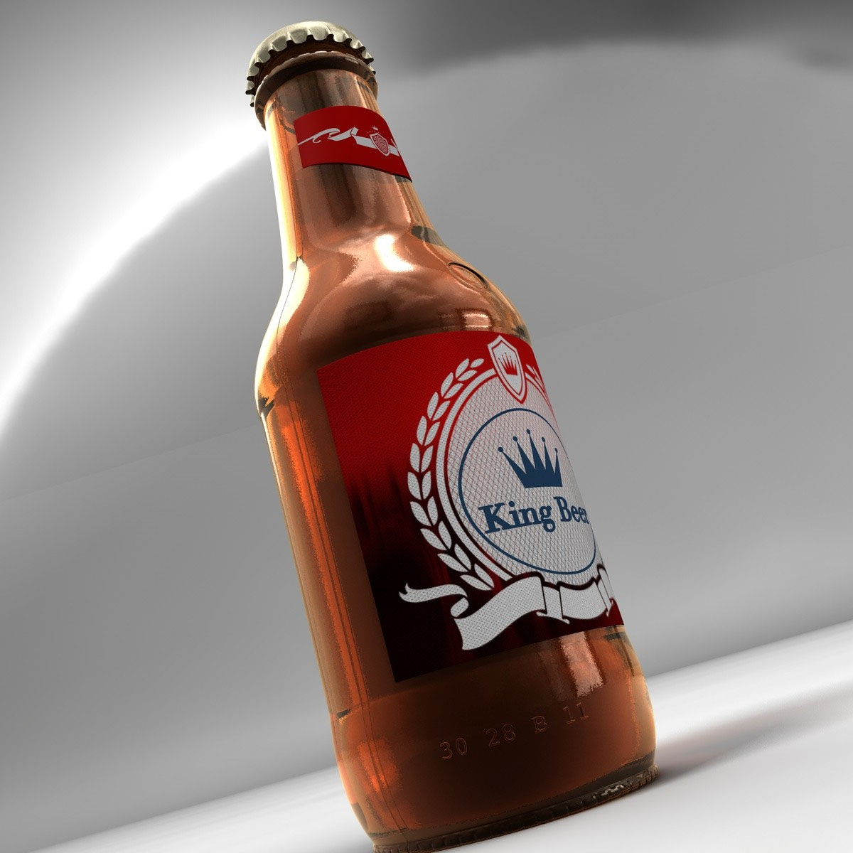 bottle_beer_04.jpg Beer bottle 3D model c4d