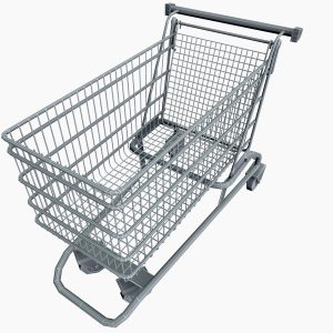Shopping cart 3D model c4d