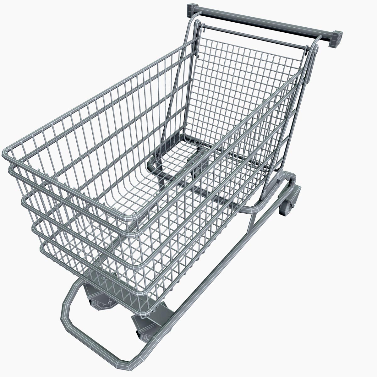 caddy_07.jpg Shopping cart 3D model c4d