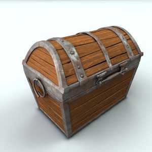 Treasure chest 3D model c4d