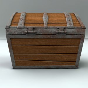 Treasure chest 3D model cinema 4d