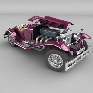 Mercedes SSK 3D model cinema 4d