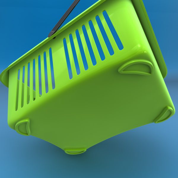 Shopping basket 3D model cinema 4d