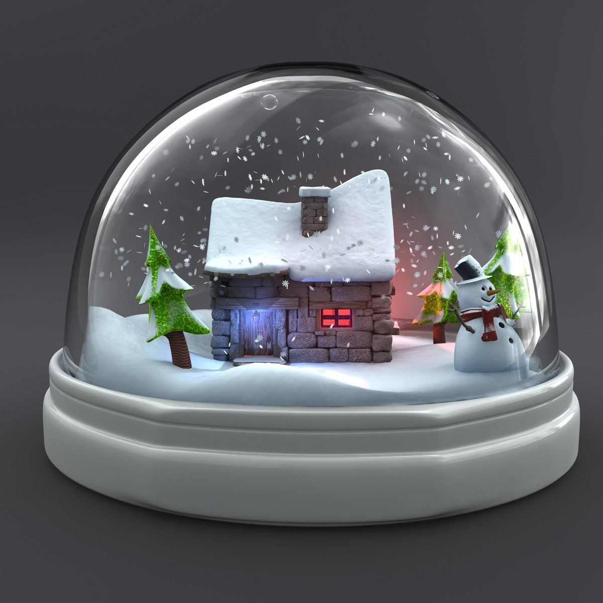 snowglobeV1_02.jpg Snow Globe 3D model cinema 4d