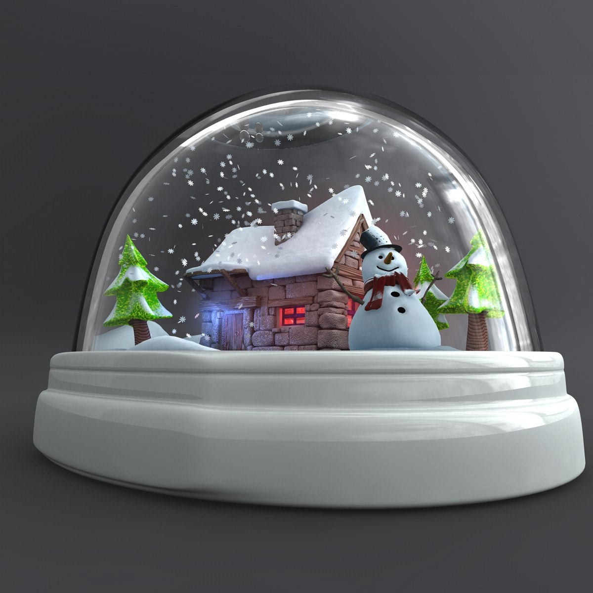 snowglobeV1_03.jpg Snow Globe 3D model c4d